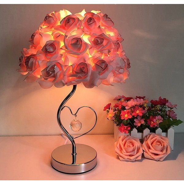 楽天AiO　Online　Store【人気商品】【在庫限り】 薔薇 ローズランプ レッドorローズピンク ROSE 花 大輪 LED バラ ピンクローズ インテリア スタンドライト 照明 ランプ ライト 花 フラワー 個性的 プレゼント ギフト 贈り物 人気