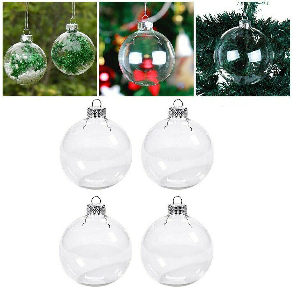 今だけ20%OFF 12/11終了 【人気商品】【在庫限り】 透明 プラスチック【6個セット】 クリスマス オーナメント 豪華セット クリスマスツリー 飾り付け...