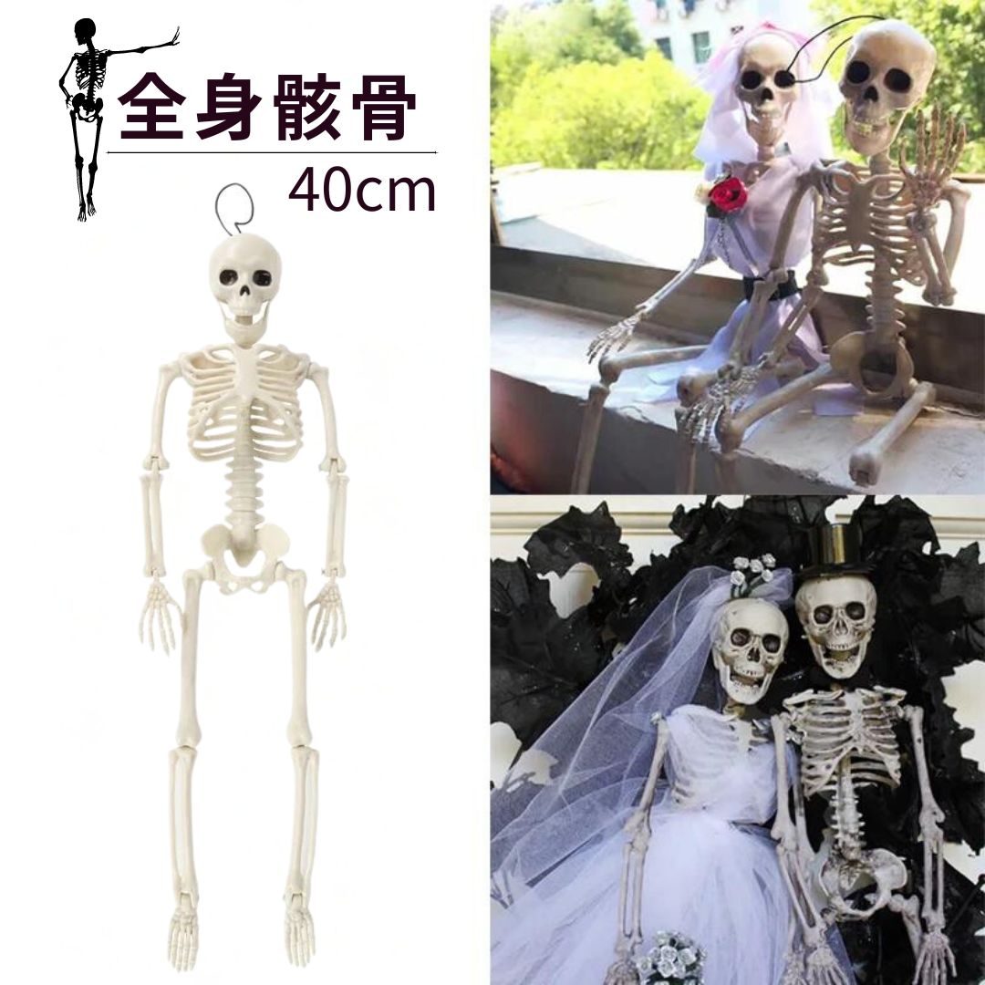 今だけ10%OFF 12/11終了 【人気商品】 ハロウィン 骸骨 40cm 全身骸骨 ガイコツ 骨 置物 ホラー リアル 本格的 誕生日 飾り付け 室内 置物...