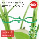 【在庫限り】植物 野菜 ホルダー ーVer2ー 大サイズ Lサイズ フック リングホルダー 6cm 100ペアセット ガーデニング ガーデン 支柱 畑 グリーン...