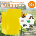 虫よけ 粘着シート ショートタイプ ーVer2ー 10枚セット 15cm ストロング 黄色 虫取り 両面テープ 害虫捕獲 捕虫シート 害虫対策用品 強力 両面粘着性 安全無毒 簡単取付 粘着トラップ 室内外対応 害虫 駆除 畑 田んぼ 虫除け 家庭菜園