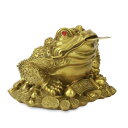 【限定SALE価格】【在庫限り】風水 置物 蛙 カエル 古銭咥え 銅製 ラインストーン アイテム 大盛況 超縁起物 幸運 祈り 浄化 金運 宝くじ 金運アップ ...