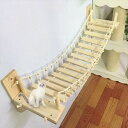 【楽天1位3冠達成!】【人気商品】ペット用 猫 はしご 壁付け 吊り橋 キャットウォーク キャットタワー キャットラダー 可愛い ねこ 猫用 バースデーギフト ...