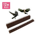 鳥よけ 害獣よけ 12セット とげシート ブラウン シート スパイク 猫マット ベランダ 玄関 ハト避け 猫 糞害対策 侵入防止 予防 害獣 畑 バード 長さカット 可能 防鳥 カラス対策 からすよけ 家庭菜園 農業用品 資材 田畑 バレンタイン