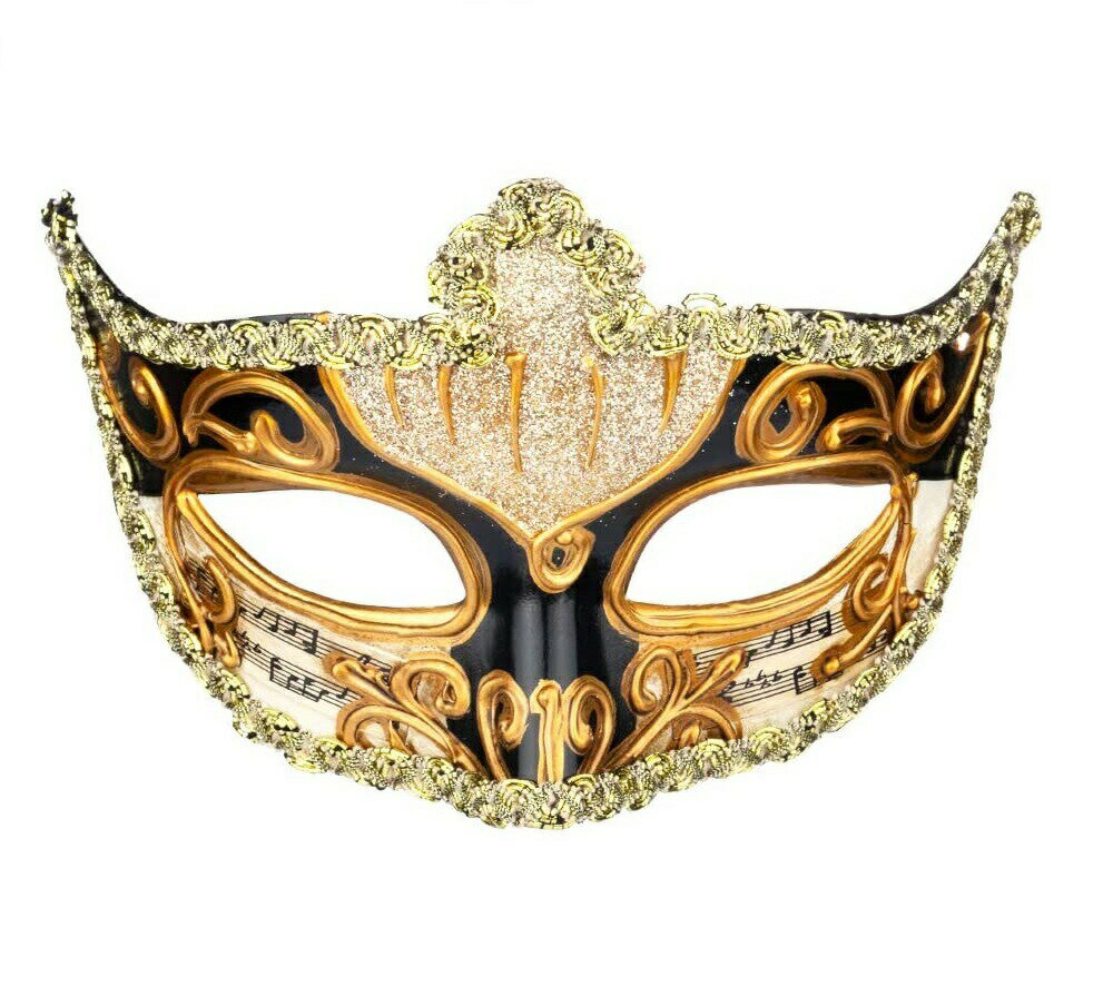 今だけ20%OFF 12/11終了 【ランキング1位6冠達成】 半分 ハーフ ピエロ ブラック ベネチアン ハロウィン 仮面 ベネチアンマスク お面 仮装 コス...