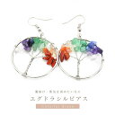 【普通郵便発送】 【在庫限り】ピアス ユグドラシル チャクラ 両耳用 パワーストーン アクセサリー ジュエリー ジュエル jewel 魔除け お守り 瞑想 デー...