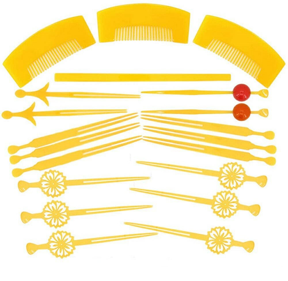 【楽天1位達成】花魁 髪飾り かんざし 20点セット 和装 簪 櫛 カンザシ くし パーツ入り ヘアアクセサリー レディース 着物 結婚式 入学式 卒業式 舞妓...
