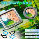 【在庫限り】フロートステーション 餌ステーション 丸型 四角型 2色カラー 広がり防止サークル 隔離 安心 安全 飼育 自由研究 かわいい 可愛い ペット 稚魚...