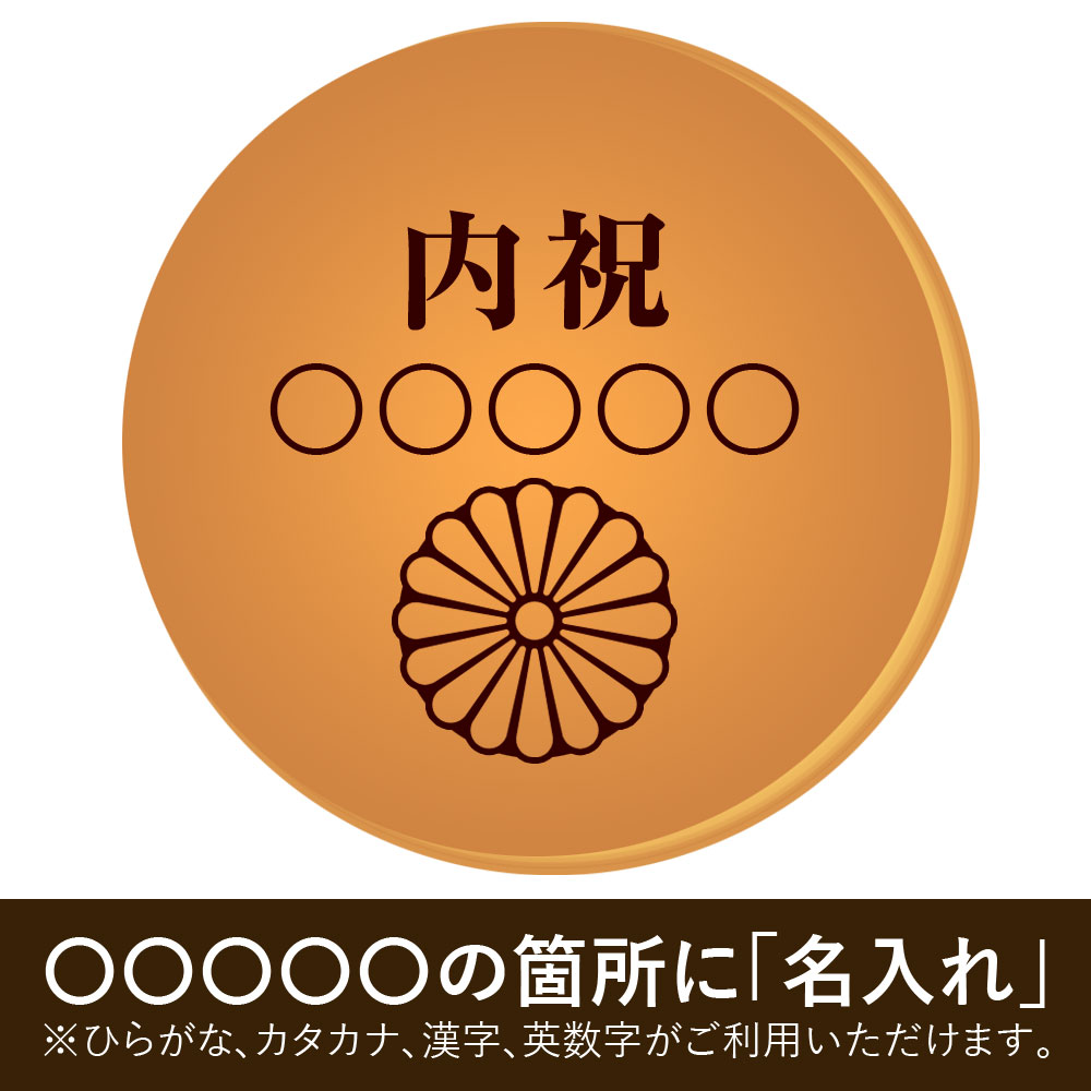 叙勲 お祝い 内祝い 名入れ どら焼き 3個入り(名入れ2個、ご紋イラスト1個) 短納期...
