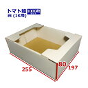 ダンボール箱 トマト専用 1k用 白 (255×197×80) (無地×1000枚) 送料無料 日本製 ダンボール 段ボール 段ボール箱 青果市場 スーパー 店...