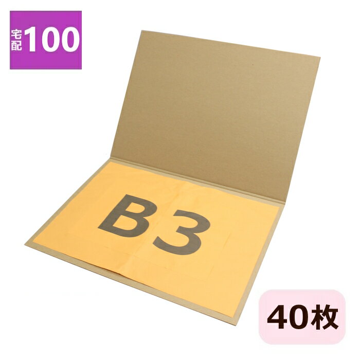 Rakuten - ダンボール板 B3 (540×400×3mm) 40枚 日本製 ダンボールシート 写真 B3サイズ 2つ折 段ボール板 ビジュアルボード 発送 薄型 100サイズ 梱包 梱包資材 梱包材 ダンボールパッド フォト 保管 ポスター 台紙 工作用 シート B3 宅配100
