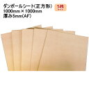 ダンボールシート (1000×1000×5mm) 5枚 AF 法人限定 日本製 段ボールシート 緩衝材 衝撃吸収 衝撃保護 破損防止 イベント製作 工作 梱包用...