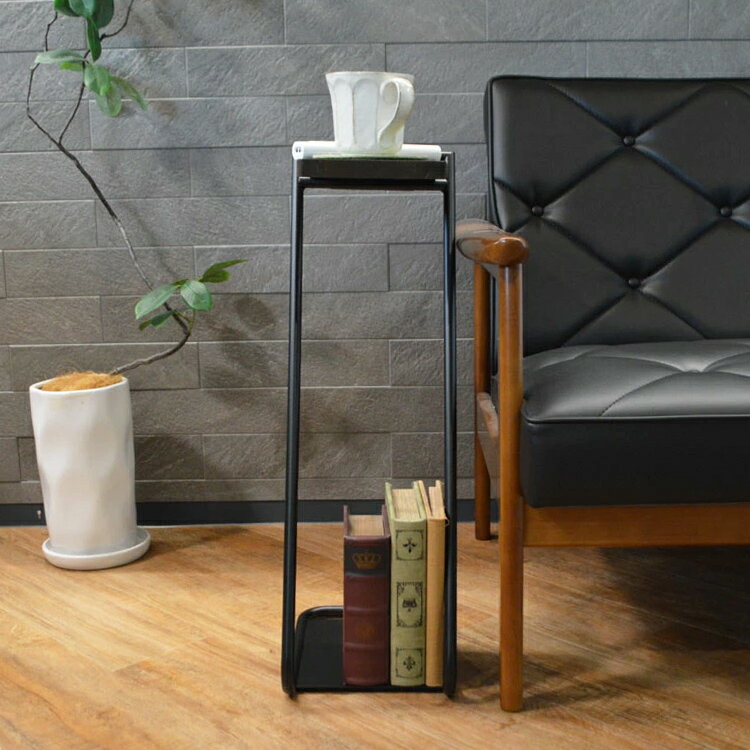 COLLEND アイアンレッグサイドテーブルHigh 横幅295mm 奥行き194mm 高さ602mm | テーブル サイドテーブル ベッド 玄関 リビング おしゃれ ミニテーブル ベッドサイドテーブル ナイトテーブル ソファ ベッド 寝室 組み立て 簡単