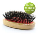 ケイプロ GROOMERブラシ No.211 【送料込】中・長毛用 握りやすい小判型ブラシ