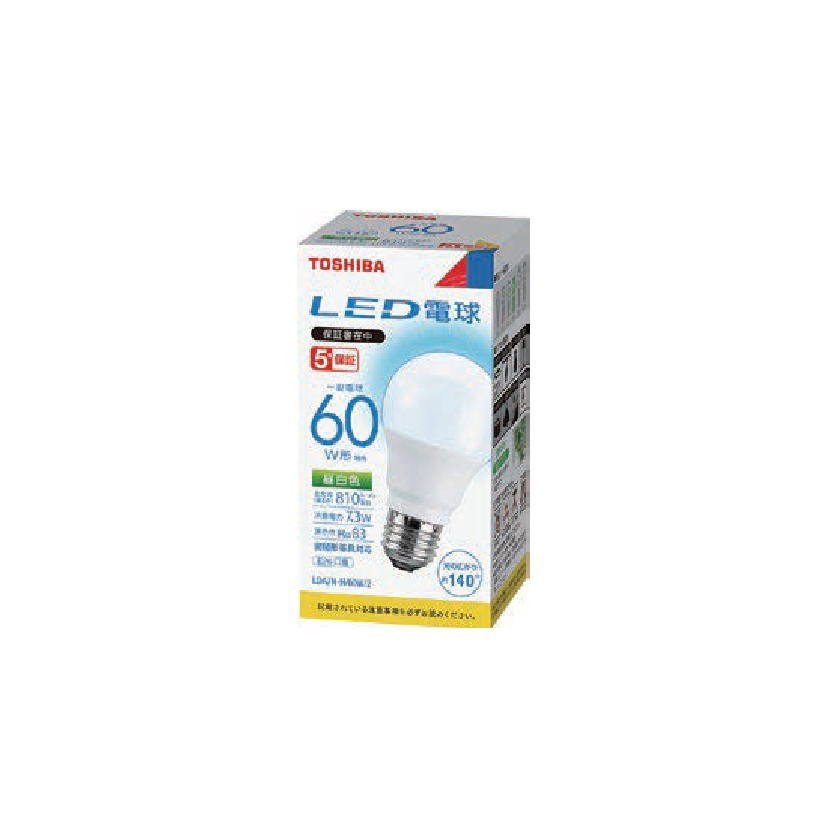 LED電球 東芝ライテック 一般電球形 下方向タイプ 一般電球60W形相当 LDA7N-H/60W/2(LDA7NH60W2) (LDA6N-H/60W後継品)