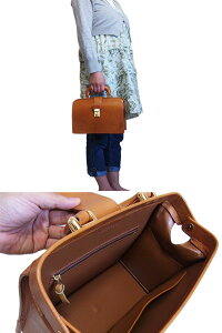 本革製ヌメ革ミニボストン