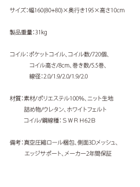 ポケットコイルマットレス マットレス クイーン 高反発 3Dメッシュ ポケットコイル マット 真空圧縮 ベッド 布団 寝具 安心の2年保証 スリムプレミアム ポケットコイルマットレス クイーンサイズ