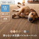  カーペット おしゃれ 洗える ペット 抗菌 北欧 リビング 犬 猫 ペット用 ラグ マット タイルカーペット 絨毯 じゅうたん 木目 防炎 低ホルムアルデヒド 床暖房対応 ヴィンテージ モダン らぐ 滑らないフローリング調パイルカーペット 200×350cm