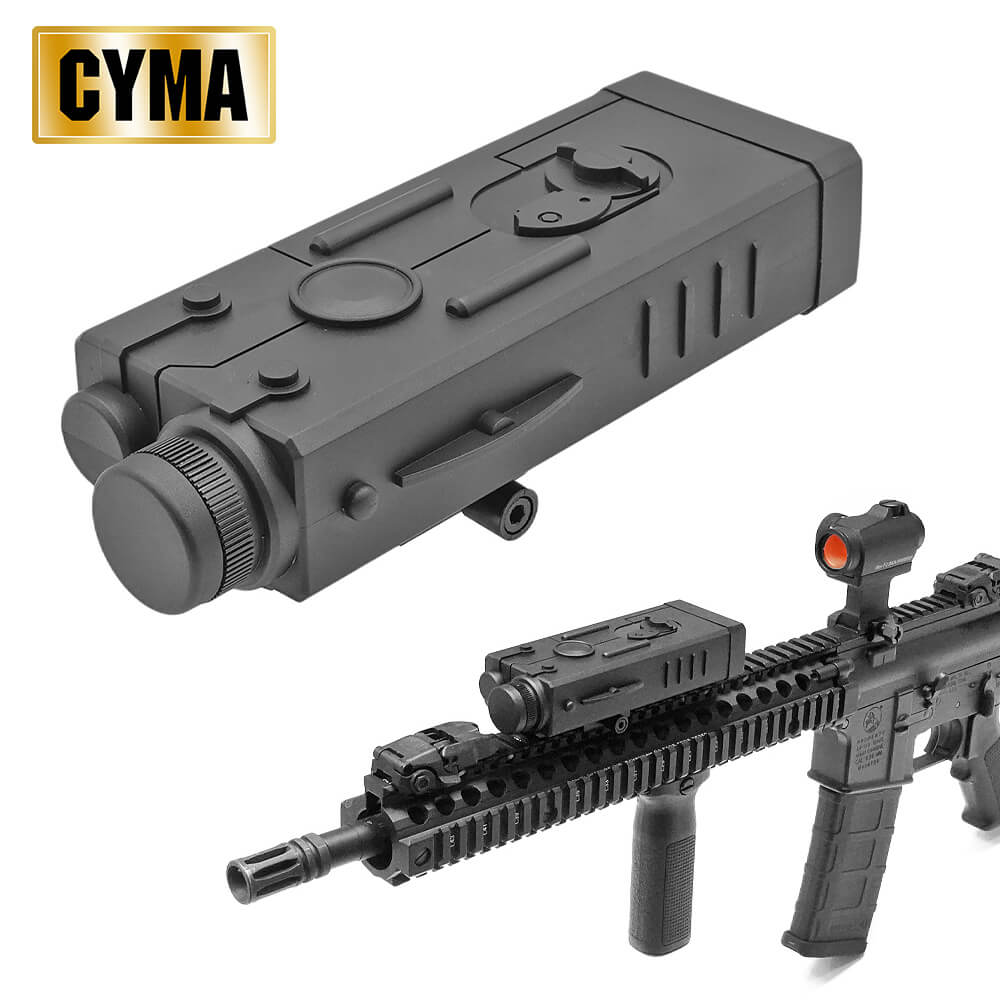 【 CYMA 製】 20mmレイル対応 PEQ-2タイプ バッテリーケース エイミングデバイス 樹脂製 LiPo リポ フロント配線 東京マルイ 電動ガン エアガン エアーガン カスタムパーツ 次世代 AEG MP5 M4 PEQ2 米軍 特殊部隊 ミリタリー オプション サバゲー サバイバルゲーム