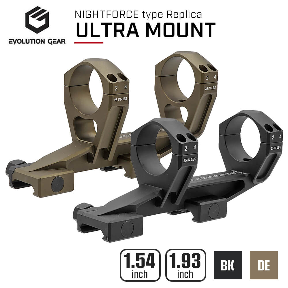 楽天エアガン卸売直営良品武品【 Evolution Gear 製】 NIGHTFORCE Ultra Mount 30mm径 スコープマウント レプリカ 1.54