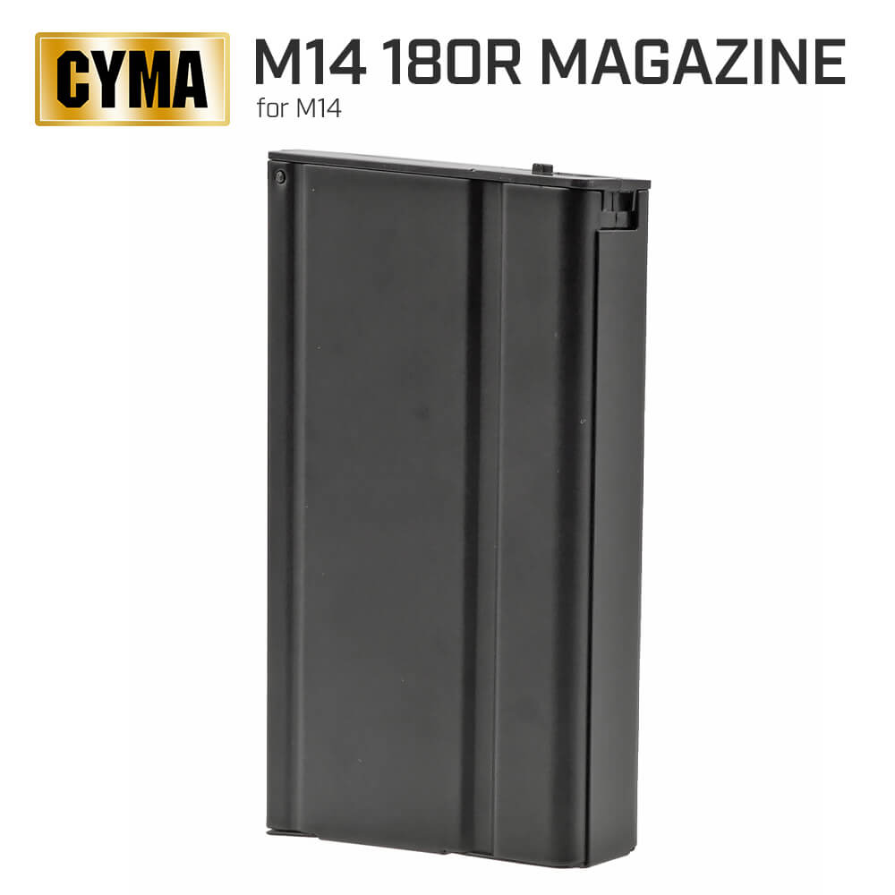 【 CYMA 製 】 電動ガン M14シリーズ 対応 180連 7.62mm スチールマガジン スプリング給弾式 / C06 東京マルイ エアガン エアーガン スタンダード AEG 交換 予備 スペア サブ マグ ライフル SOCOM ソーコム オプション カスタム パーツ サバゲー サバイバルゲーム