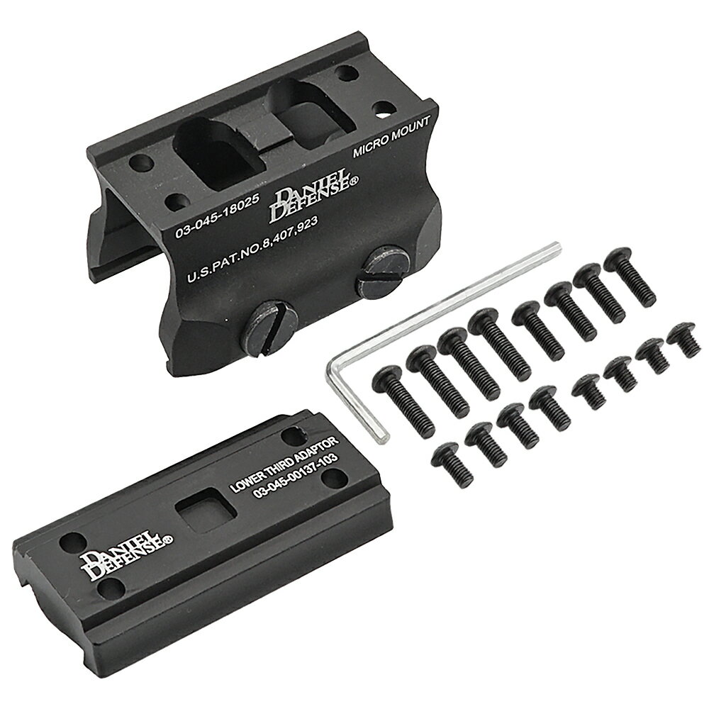 【 Evolution Gear製 】Daniel Defense マイクロマウント Micro Mount レプリカ 6068AアルミCNC ( T-1 / T-2 / Sparc / HS403 対応 実物規格) 東京マルイ エアガン エアーガン サバゲー オプション カスタム パーツ カスタムパーツ ミドル ハイマウント 1/1 玩具