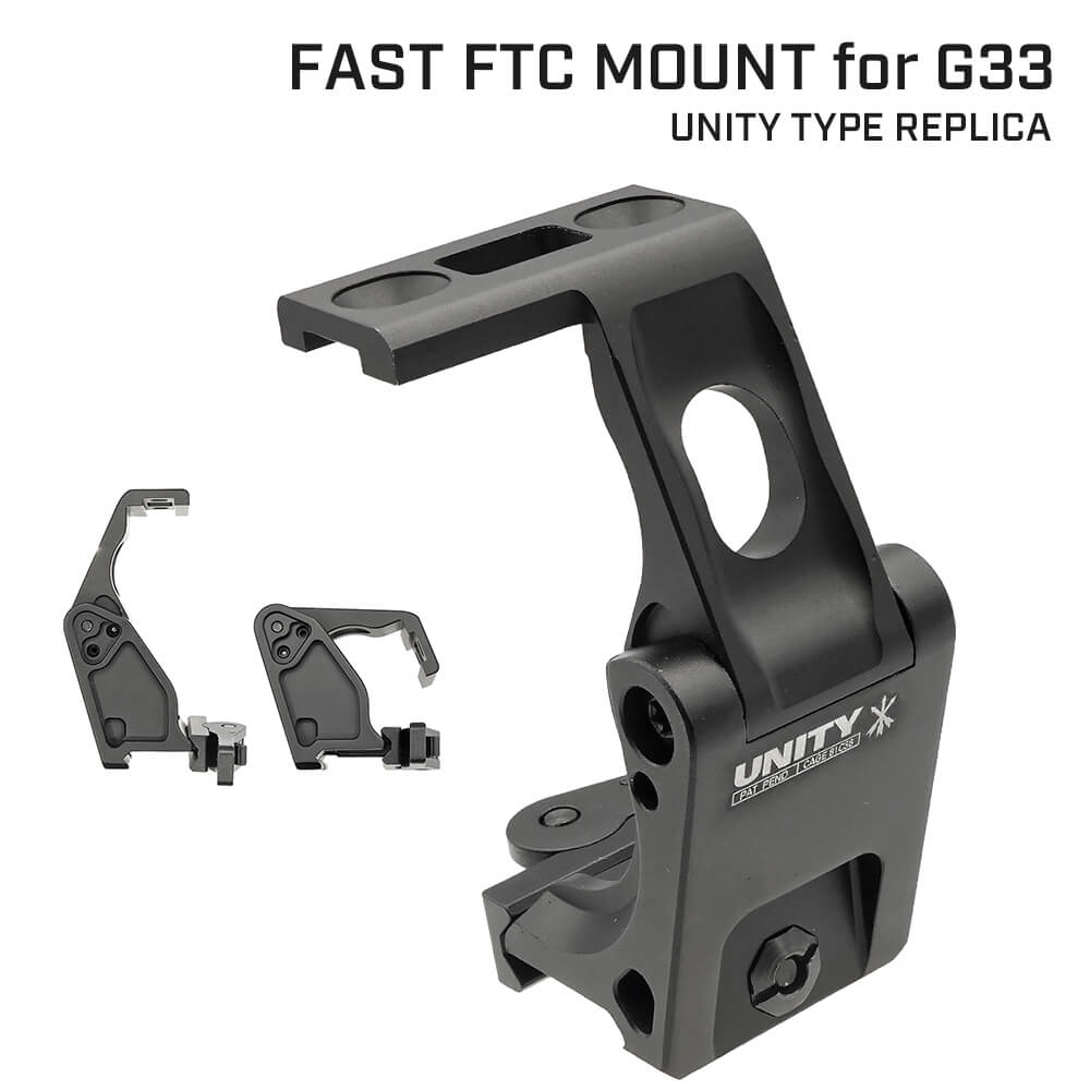  UNITY TACTICAL タイプ FTC G33 Magnifier Mount マグニファイア マウント レプリカ 折りたたみ可能 QDレバー付き | 東京マルイ エアガン エアーガン カスタム パーツ かさ上げ マグニファイヤ スコープ eotech イオテック exps3 サバゲー サバイバルゲーム