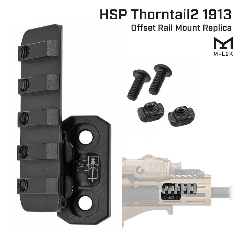 M-LOK & KeyMod 装着可【 WADSN 製】 SUREFIREライト対応 HSPタイプ Thorntail2 オフセット レイルマウント 45度 | シュアファイア 東京マルイ エアガン エアーガン MLOK Mロック エムロック キーモッド ドットサイト LED ウェポン スカウト タクティカル カスタムパーツ