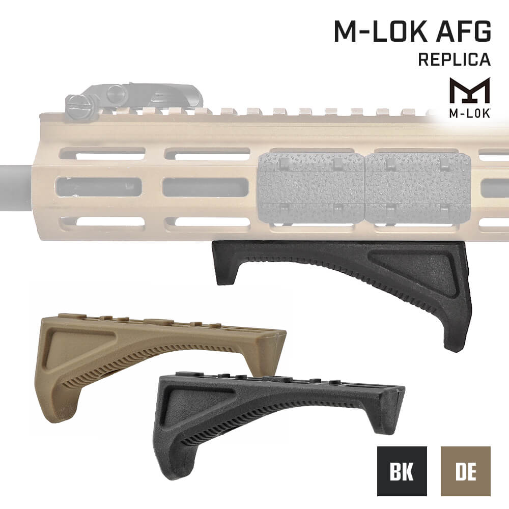  MAGPUL タイプ M-LOK AFG フォアグリップ レプリカ ポリマー樹脂製 / ブラック BK ダークアース DE | エアガン エアーガン 電動ガン ガスガン AEG GBB MLOK Mロック エムロック マグプル オプション カスタマイズ カスタム パーツ サバゲー サバイバルゲーム