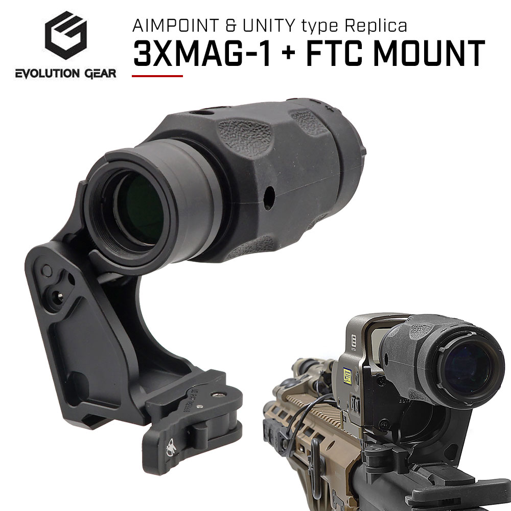  Evolution Gear  3XMAG-1 Magnifier & UNITY FAST FTC Mount ץꥫ å (3Ψ֡ & ѡϥޥ) 6068ߥ˥ | ޥ ϥޥ ޥ˥ե 3 3Ψ  20mm졼 ޥ륤  ư  M4