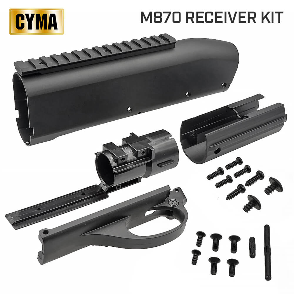 【 CYMA 製 】 CYMA M870シリーズ 対応 ポリマー樹脂製 軽量レシーバー コンバージョンキット 20mmアッパーレール 標準搭載 | ショットガン レシーバー フレーム コンバージョン 20mm アッパー…