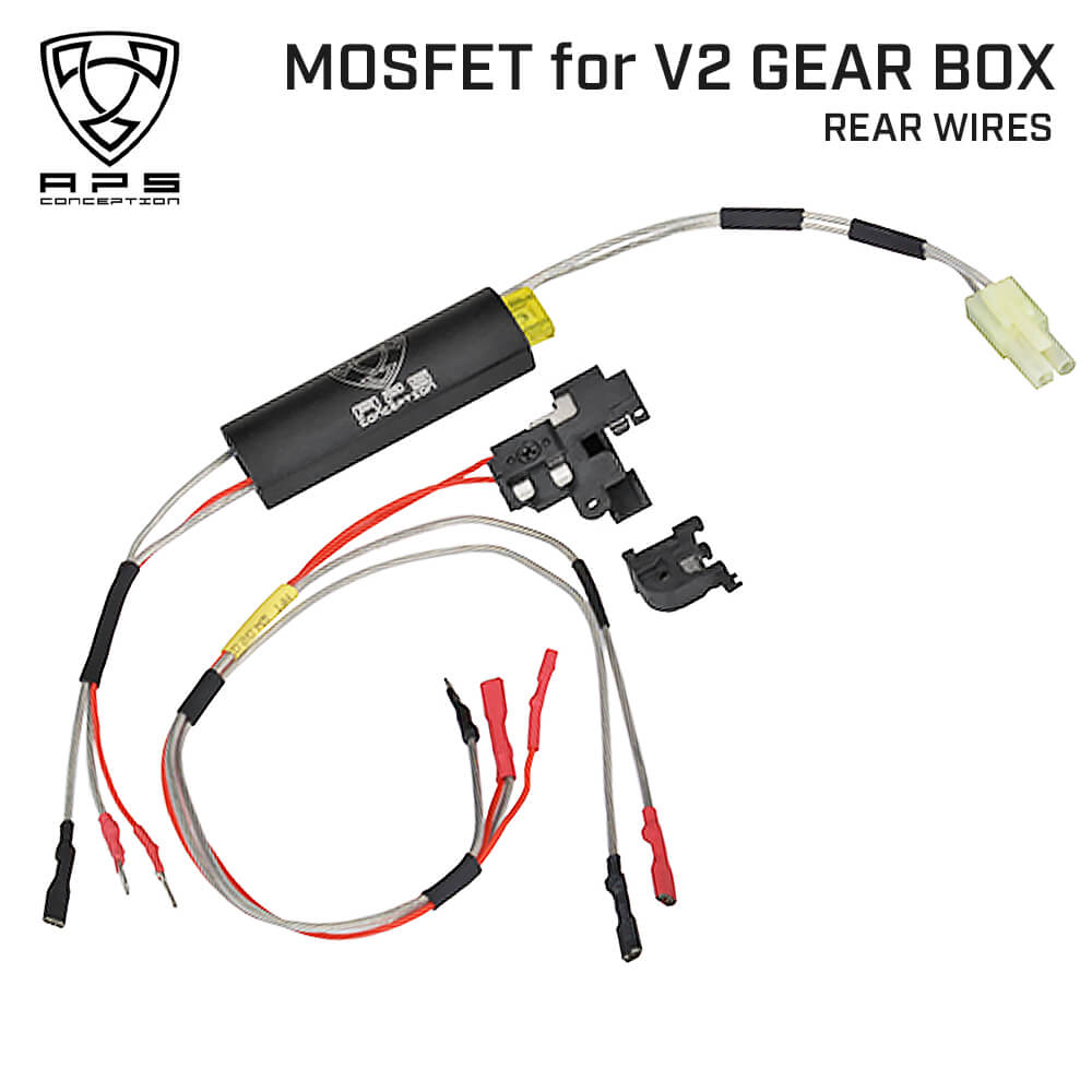 【 APS 製 】 Ver.2 メカボックス 対応 MOSFET トリガーワイヤー セット 後部配線 | スタンダード 電動ガン ver2 シリコンワイヤー エアガン エアーガン ETU QD メカボ オプション カスタム パーツ サバゲー サバイバルゲーム