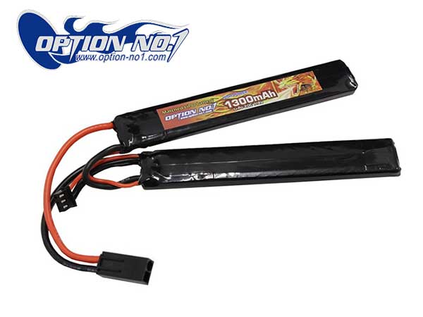 次世代SOPMOD M4対応  LiPo 1300mAh 7.4V リポバッテリー / GB-0022M | 東京マルイ 次世代電動ガン エアガン エアーガン EEB サドルパック 電池 ミニコネクター ソップモッド M4A1 ハイパワー ハイサイクル レスポンス サバゲー サバイバルゲーム