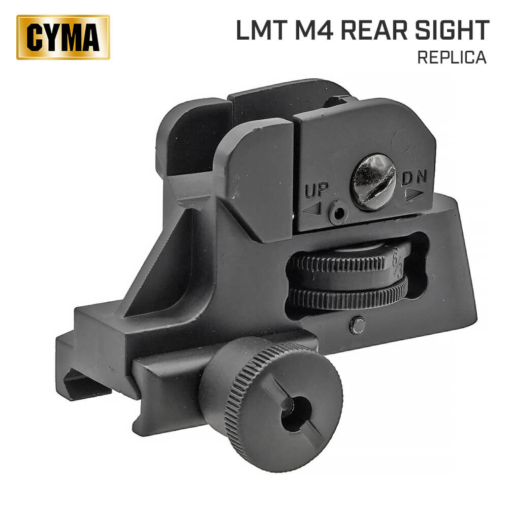 【 CYMA 製】 LMT タイプ M4 タクティカル リアサイト L8A フルメタル製 ゼロイン ＆ ピープ切替可能 2..