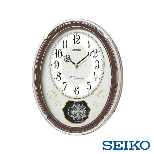 楽天エアホープ エアコンと家電の通販★あす楽対応★セイコー SEIKO 電波メロディ掛時計 薄金色 AM259B 掛け時計 クロック 電波 トリプルセレクション アナログ メロディ 飾り振り子 パール