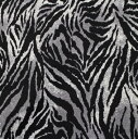 【ツイル生地】ゼブラ柄 グレー黒縞模様色 トラ柄 c21－04 カバンやクッション カーテン 小物 カバン 巾着 カーテン小物 巾着ファブリック 10cm単位 切り売り