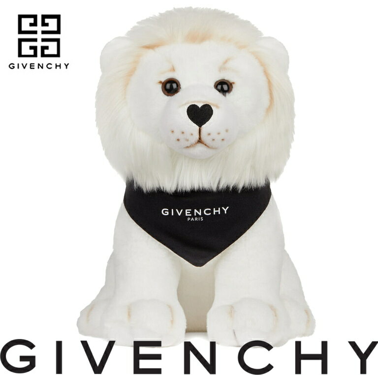 【限定】ジバンシィーGIVENCHY LION　ぬいぐるみ 　ライオン 大きい ホワイト　ふわふわ　　セレブ 出産祝い　男の子　女の子　誕生日　ベビーラトル　赤ちゃん　おもちゃ　あす楽　玩具　知育 first toy ファーストトイ