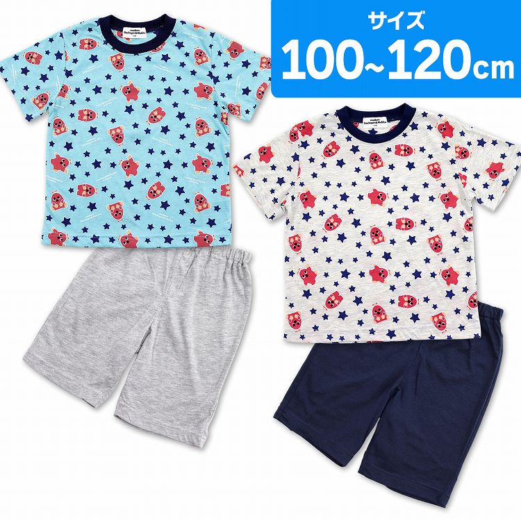 ムック パジャマ 半袖Tシャツ 総柄 100cm 110cm 120cm 130cm キャラクター  ...