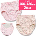 キッズ 女の子 ショーツ ナチュラルテイスト 綿混 B柄 2枚組 100cm 110cm 120cm 130cm インナー 子供 下着 女児(インゴム パンツ 総柄 女児 女子 ガールズ セット 子供下着 キッズインナー 幼児 かわいい キッズ下着 コットン プリント 保育園 幼稚園)