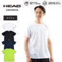 インナー 半袖 肌着 Tシャツ メンズ メッシュ 速乾 丸首 ワンポイント ヘッド HEAD M LL XL 男性 下着 アンダーウェア(LL 2L 無地 クルーネック 半袖シャツ 半袖肌着 紳士 男性下着 メンズ下着 男性用下着 スポーツ ブランド メンズインナーシャツ テニス)