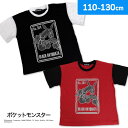 ポケットモンスター ワイドサイズ ボーイズ 半袖Tシャツ ブラックレックウザ柄 ラメプリント キャラクターアウター 男児(ポケモン 110cm 120cm 13...