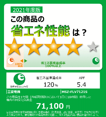 エアコン専門店エアコンのマツPLUSの★200円クーポン配布中★【取寄商品】【超お買い得な工事費込セット（商品＋新規標準工事）】【送料無料(エリア限定)】三菱電機■MSZ-FLV7121S-W■(MSZ-FL7121S同等品) ※単相200V 2021年モデル【霧ケ峰Style-ムーブアイ極 FLシリーズ-】[主に23畳用][240]｜アングル3