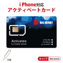 (YP)Z-402【送料無料】NTT ドコモ docomo 専用 iPhone アクティベートカード (最新iOS対応確認済み) NanoSIMサイズ SIMカード