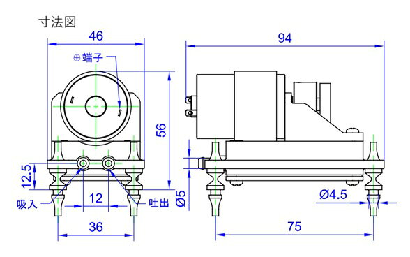 エアーポンプ　DTB0570 【吐出専用】　エアサーブ製　1年保証付き　送料無料　低騒...