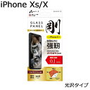 iPhone XS X ガラスフィルム iPhoneX フィルム アイフォン スマホ保護 ゴリラガラス 薄い 超極薄 光沢タイプ 剛 表面硬度 9H 透明度 クリア 高光沢 指紋防止 貼り直しOK 飛散防止 アイフォンテン VG8-9H5G