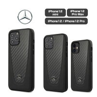 メルセデス・ベンツ 公式ライセンス品 iPhone12mini iPhone12 iPhone12Pro iPhone12ProMax リアルカーボン ハードケース 【アイフォン12 ケース スマホケース バックカバー Mercedes Benz シンプル かっこいい メンズ カーブランド ブランド ビジネス 】