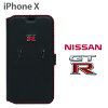iPhoneXS ケース 日産 GT-R iPhoneXケース 本革 手帳型 アイフォン 日産GT-R ブッ...