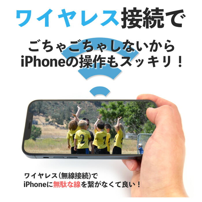 ミラーリングアダプタ 映像出力HDMIケーブル iPhoneの画面をテレビに映す ワイヤレス HDMIミラーリングアダプタ 1m 複雑な設定不要 無線接続 簡単操作 動画 写真 ゲーム ビジネス 6ヶ月保証付