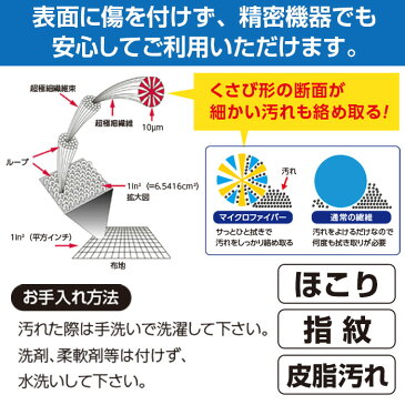 スマホ クロス クリーナー 液晶クリーニング SuperFine マイクロファイバー ほこり 指紋 皮脂汚れ 拭き取りiPhone スマートウォッチ スーパーファイン