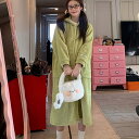 送料無料 着る毛布 着る 毛布 レディース ルームウェア 可愛い 長袖 フランネル ロング かわいい もこもこ 冬 可愛い 長袖 秋冬 前開き 洗える ガウンケ...